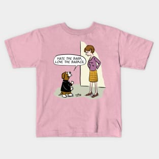 Funny barking dog cartoon Kids T-Shirt